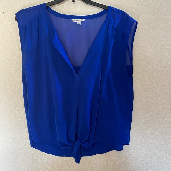 American Eagle Outfitters Tops - NWOT Blue American Eagle Front Tie Blouse